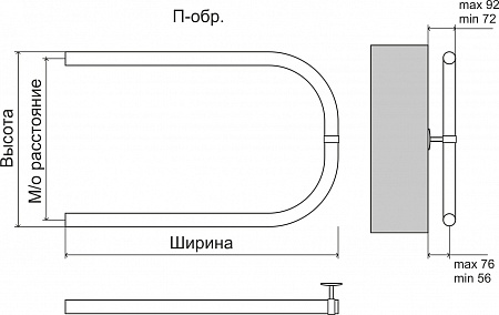 Эконом П-обр AISI 32х2 500х500 Полотенцесушитель  TERMINUS Люберцы - фото 3