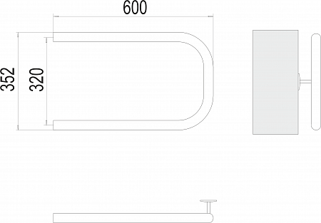 П-обр AISI 32х2 320х600 Полотенцесушитель  TERMINUS Люберцы - фото 3