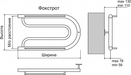 Фокстрот AISI 32х2 320х700 Полотенцесушитель  TERMINUS Люберцы - фото 3