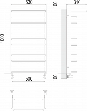 Арктур П10 500х1000 Полотенцесушитель  TERMINUS Люберцы - фото 3