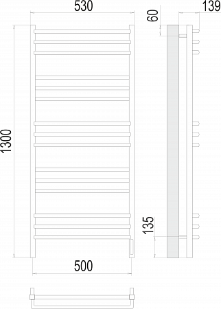 Соренто П15 500х1300 электро (sensor quick touch) Полотенцесушитель  TERMINUS Люберцы - фото 3