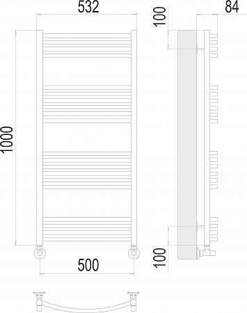 Классик П20 500х1000 Полотенцесушитель  TERMINUS Люберцы - фото 3