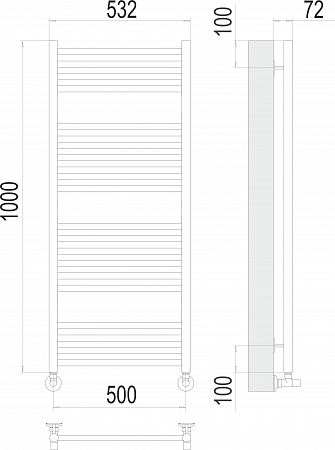 Аврора П20 500х1000 Полотенцесушитель  TERMINUS Люберцы - фото 3