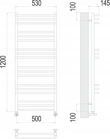 Соренто П18 500х1200 Полотенцесушитель  TERMINUS Люберцы - фото 3