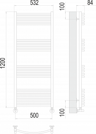 Классик П22 500х1200 Полотенцесушитель  TERMINUS Люберцы - фото 3