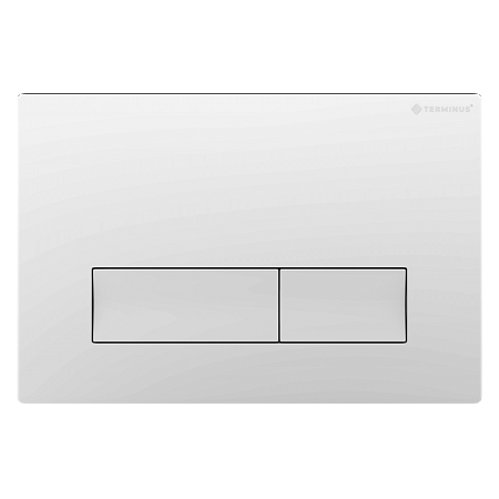 Клавиша смыва для инсталляции Terminus Classic кнопка прямоугольник цвет белый Люберцы - фото 1