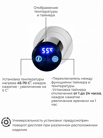 Рондо П2 350х760 электро Полотенцесушитель TERMINUS Нержавеющая сталь Люберцы - фото 5